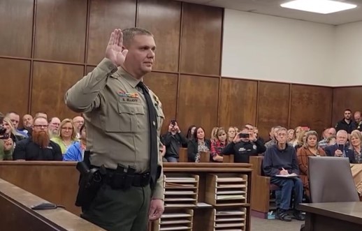 Swearing in for Sheriff Sam Elliott
